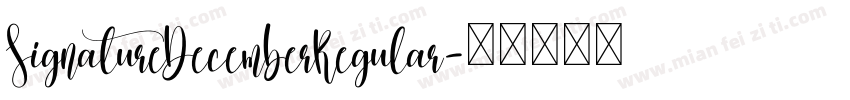 SignatureDecemberRegular字体转换