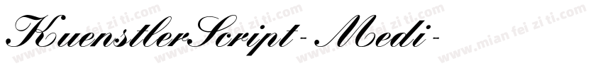 KuenstlerScript-Medi字体转换