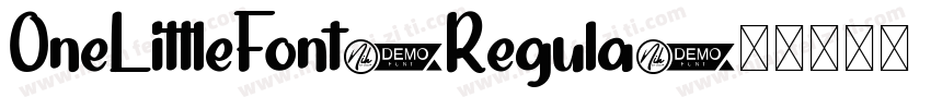 OneLittleFont-Regula字体转换