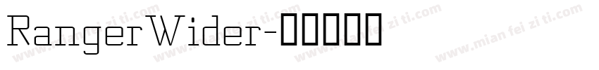 RangerWider字体转换