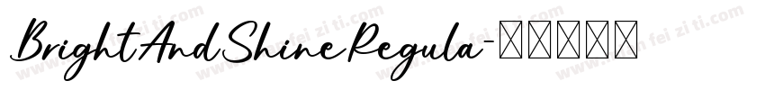 BrightAndShineRegula字体转换