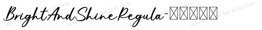 BrightAndShineRegula字体转换