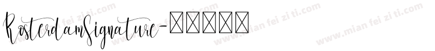 RosterdamSignature字体转换