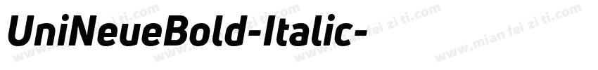 UniNeueBold-Italic字体转换