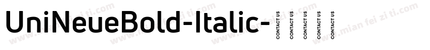UniNeueBold-Italic字体转换