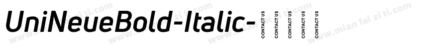 UniNeueBold-Italic字体转换