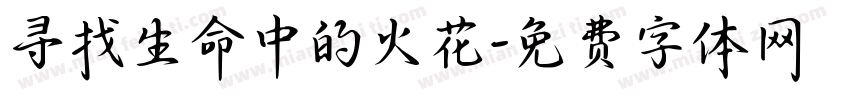 寻找生命中的火花字体转换