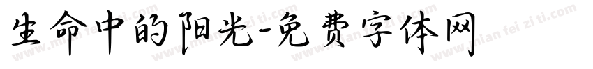 生命中的阳光字体转换