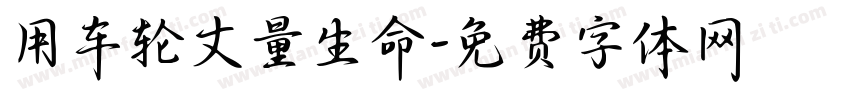 用车轮丈量生命字体转换