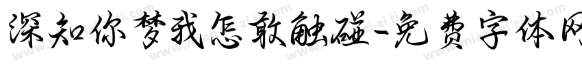 深知你梦我怎敢触碰字体转换