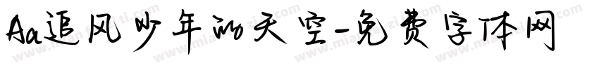 Aa追风少年的天空字体转换
