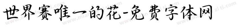 世界赛唯一的花字体转换