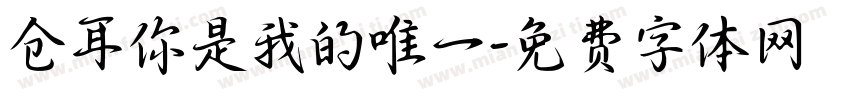 仓耳你是我的唯一字体转换