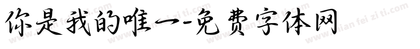 你是我的唯一字体转换