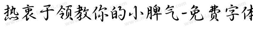 热衷于领教你的小脾气字体转换