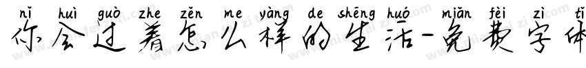 你会过着怎么样的生活字体转换