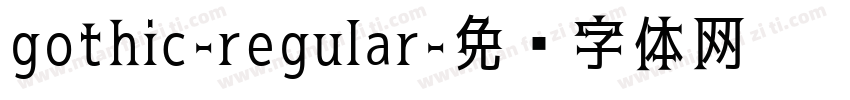 gothic-regular字体转换