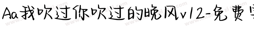 Aa我吹过你吹过的晚风v12字体转换