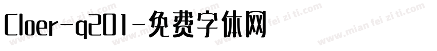 Cloer-q201字体转换