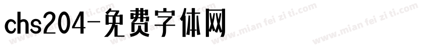 chs204字体转换