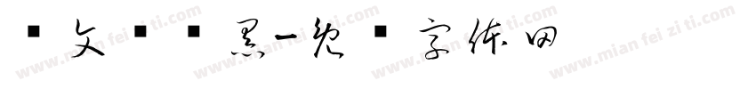 卢文辉针黑字体转换