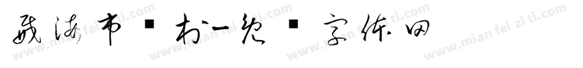 威海市张村字体转换