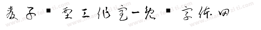 麦子发型工作室字体转换