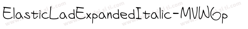ElasticLadExpandedItalic-MVW6p字体转换