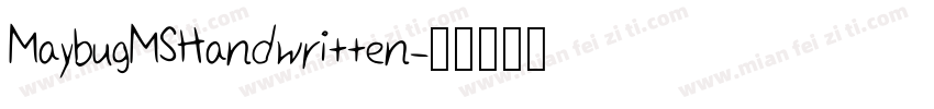 MaybugMSHandwritten字体转换