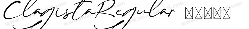 ClagistaRegular字体转换