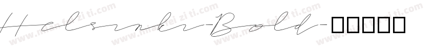 Helsinki-Bold字体转换