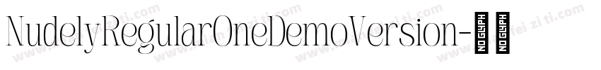 NudelyRegularOneDemoVersion字体转换