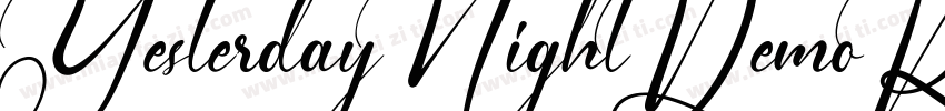 YesterdayNightDemoRegular字体转换