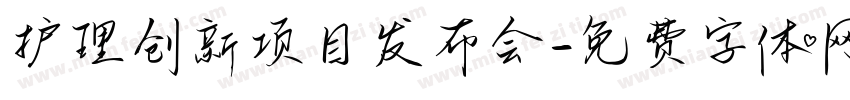 护理创新项目发布会字体转换