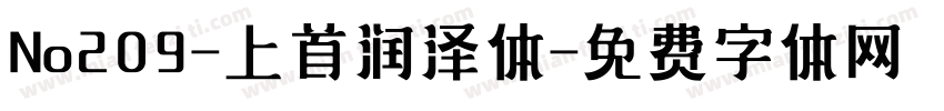 No209-上首润泽体字体转换