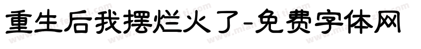 重生后我摆烂火了字体转换