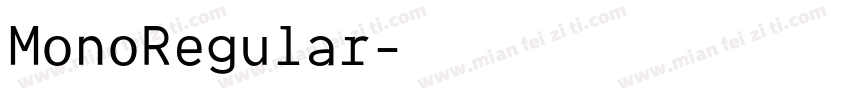 MonoRegular字体转换