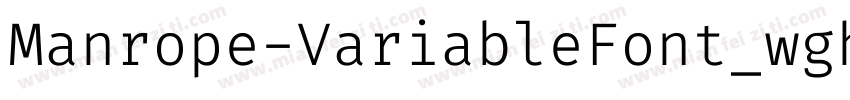 Manrope-VariableFont_wght字体转换