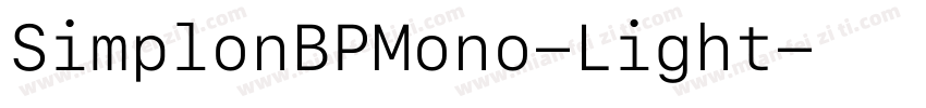 SimplonBPMono-Light字体转换