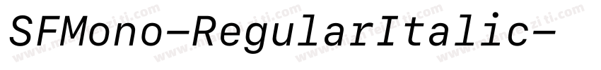 SFMono-RegularItalic字体转换
