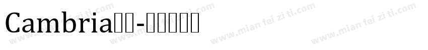 Cambria斜体字体转换