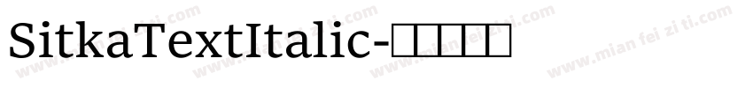 SitkaTextItalic字体转换
