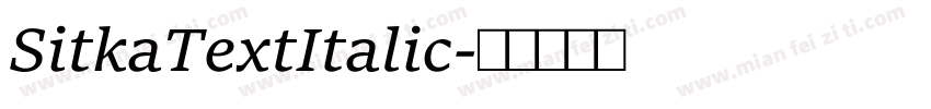 SitkaTextItalic字体转换