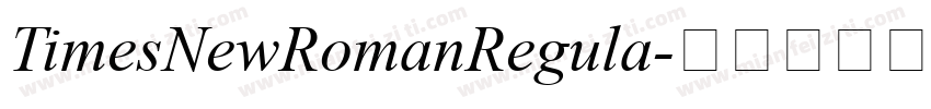 TimesNewRomanRegula字体转换
