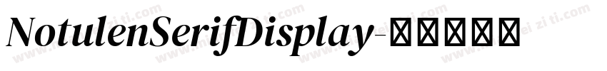 NotulenSerifDisplay字体转换