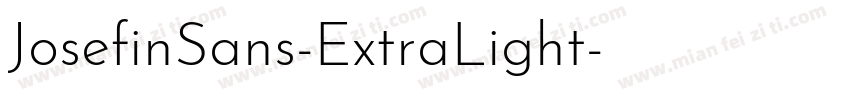 JosefinSans-ExtraLight字体转换