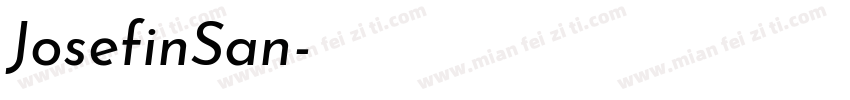JosefinSan字体转换