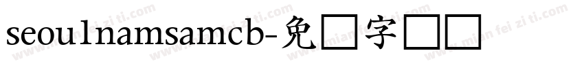 seou1namsamcb字体转换