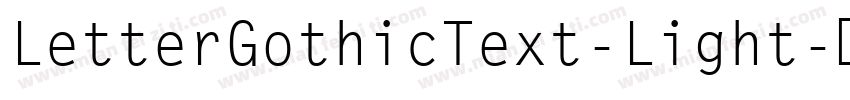 LetterGothicText-Light字体转换
