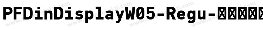 PFDinDisplayW05-Regu字体转换